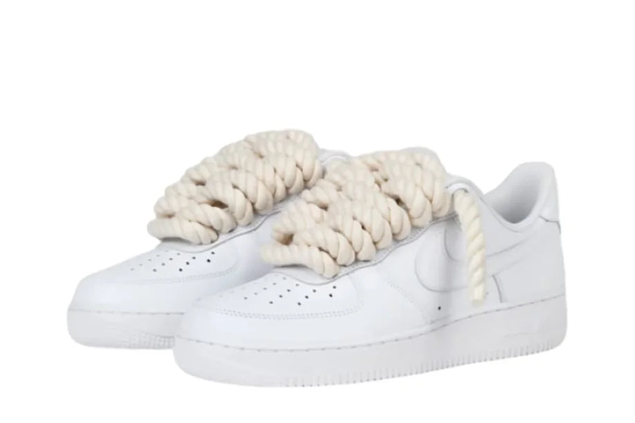 Nike Air Force 1 Rope Laces - De Lado - CW2288-111 - Sneakers Exclusivas