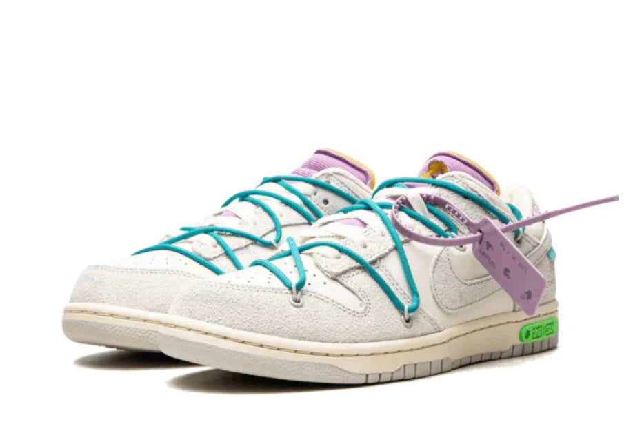 Dunk Low Off-White Lot 36 - DJ0950-107 - De Lado - Sneakers Exclusivas - Elevenflip